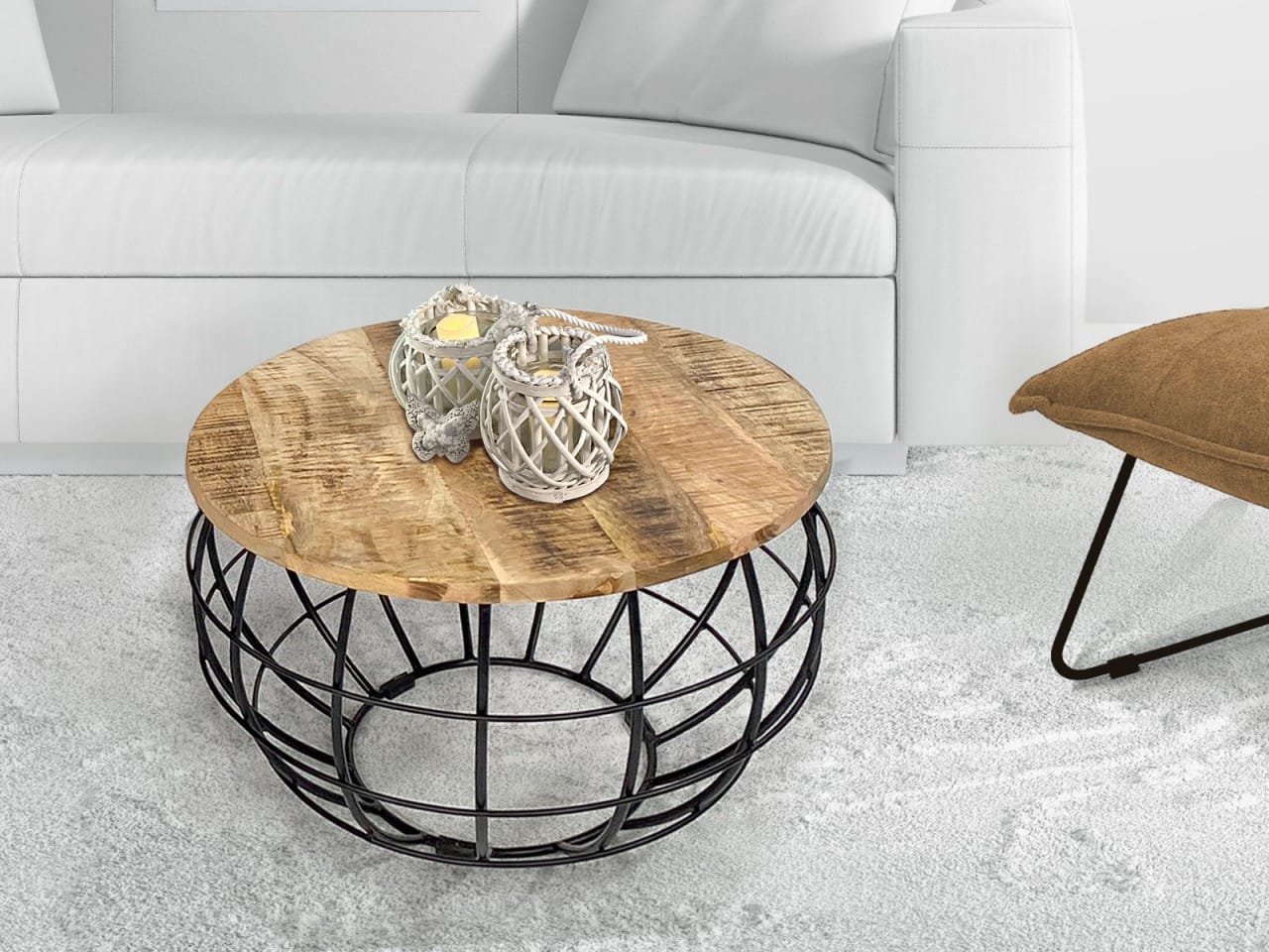 Soffbord Ø 55 cm vardagsrum bordet rund sidobord