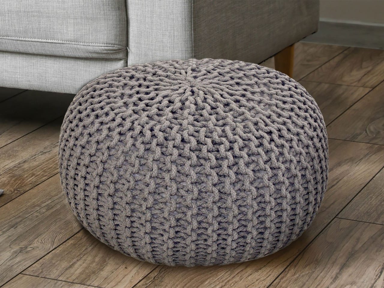 Stickpall pouf Ø 45 cm sittplats puffstol –