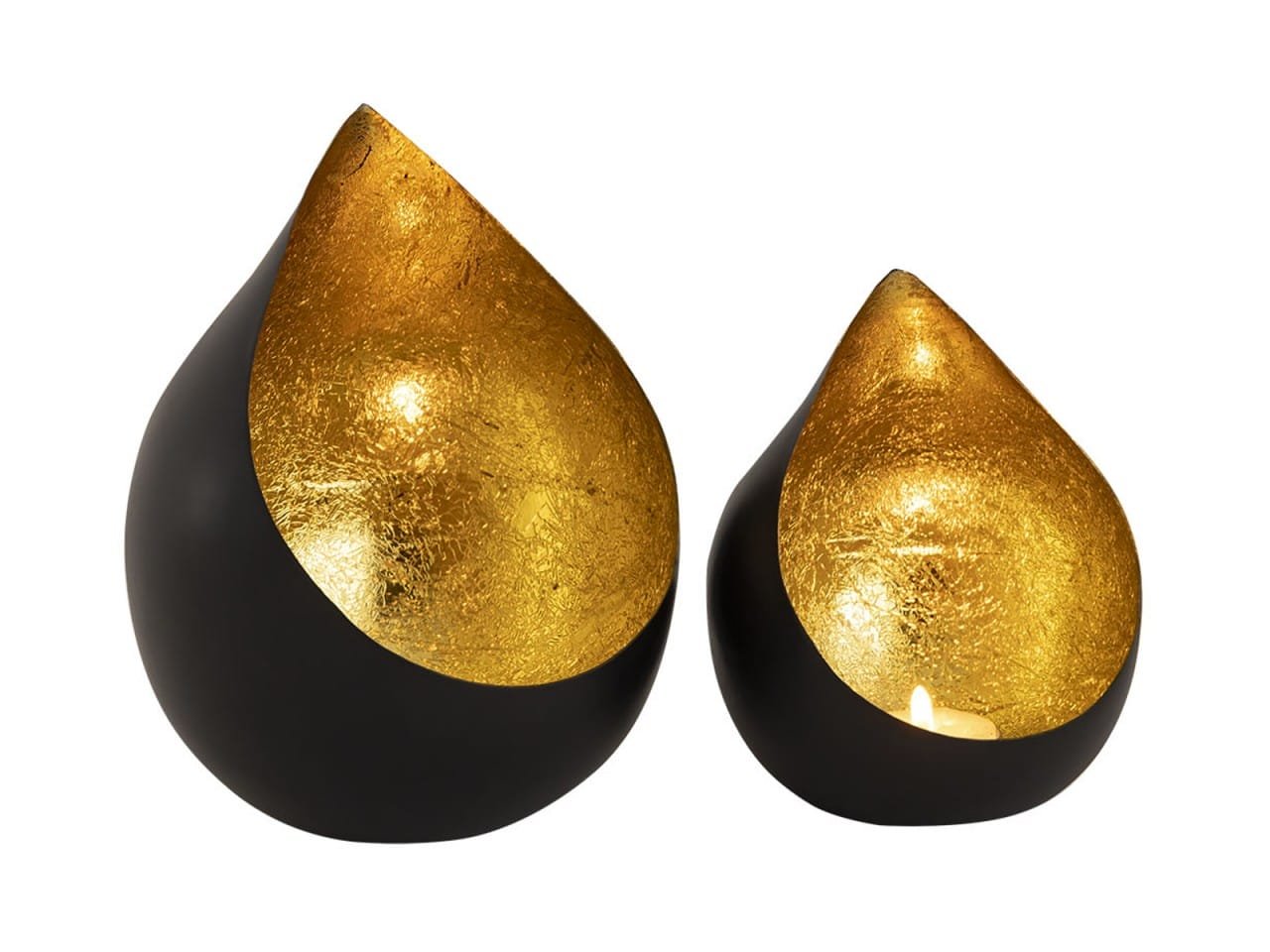 Ljushållare Set 2-delad Tealight Holder Romy droppform